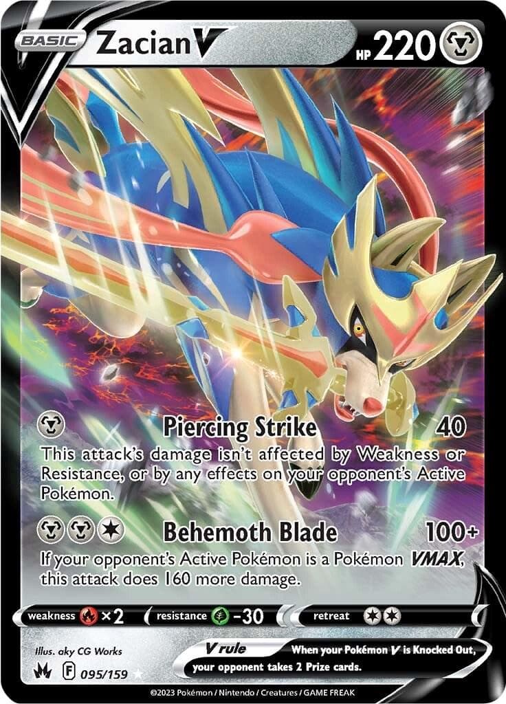 Zacian V #95 — Pokemon Crown Zenith