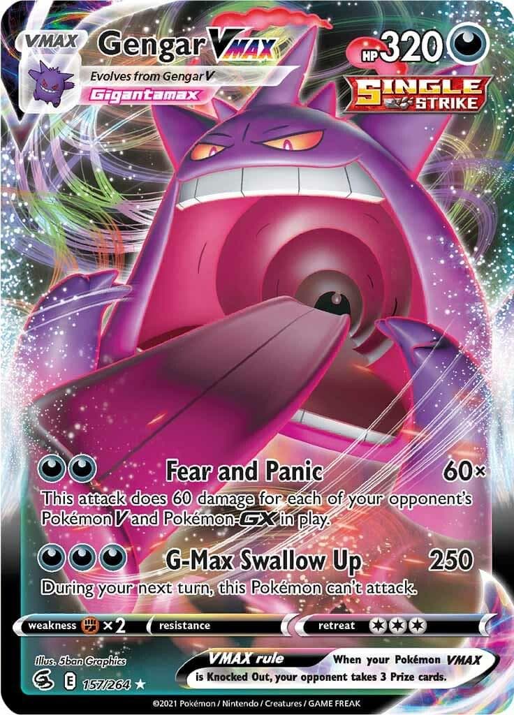 Gengar VMAX #157 — Pokemon Fusion Strike