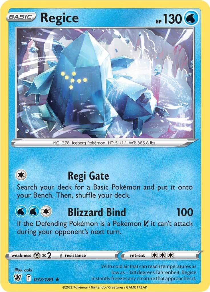 Regice #37 — Pokemon Astral Radiance