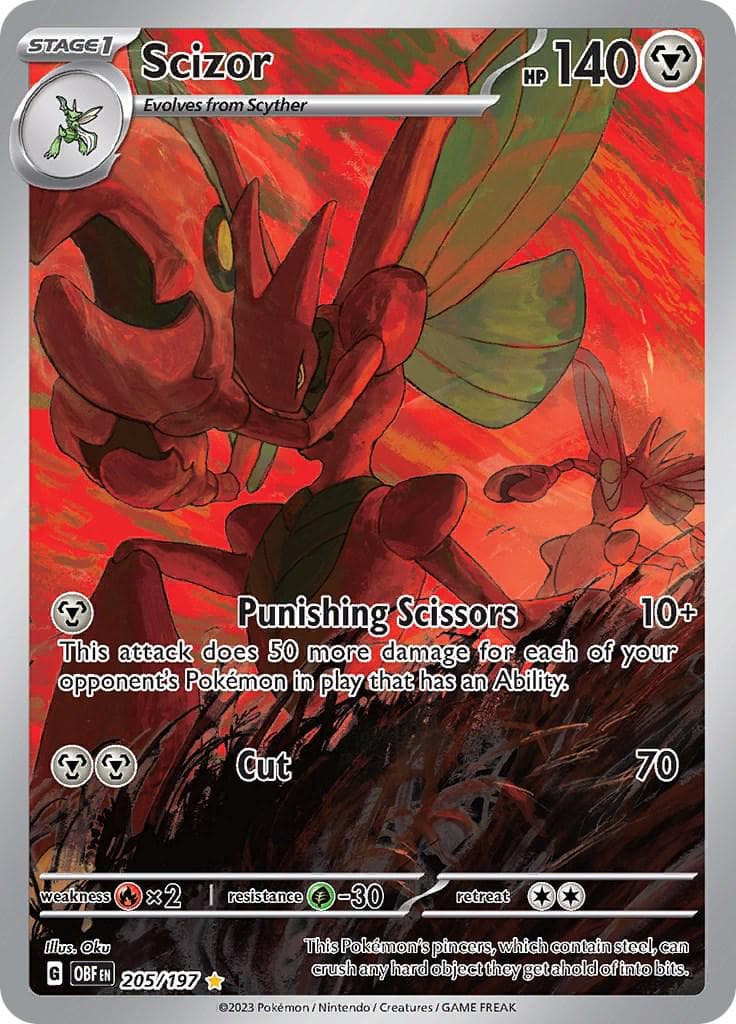 Scizor #205 — Pokemon Obsidian Flames