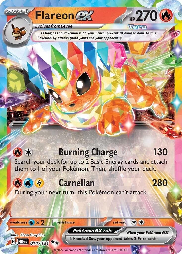 Flareon ex #14 — Pokemon Prismatic Evolutions