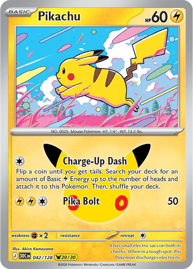 Pikachu #42 — Pokemon 30th Celebration