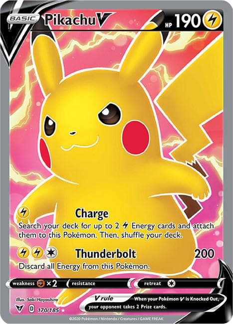 Pikachu V #170 — Pokemon Vivid Voltage