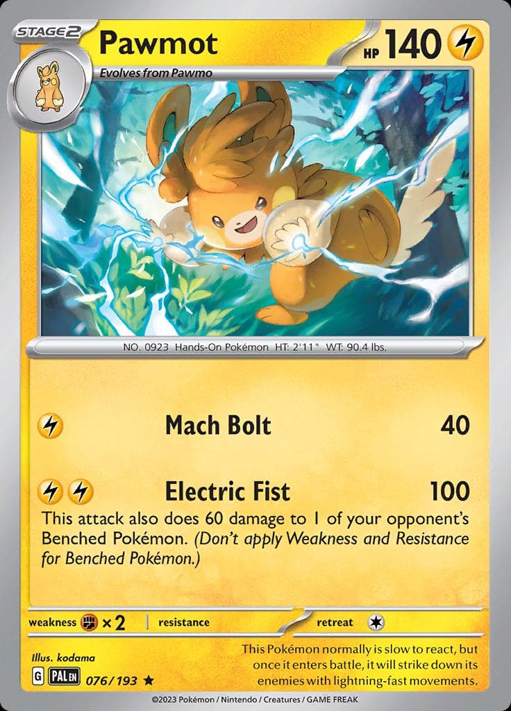 Pawmot #76 — Pokemon Paldea Evolved