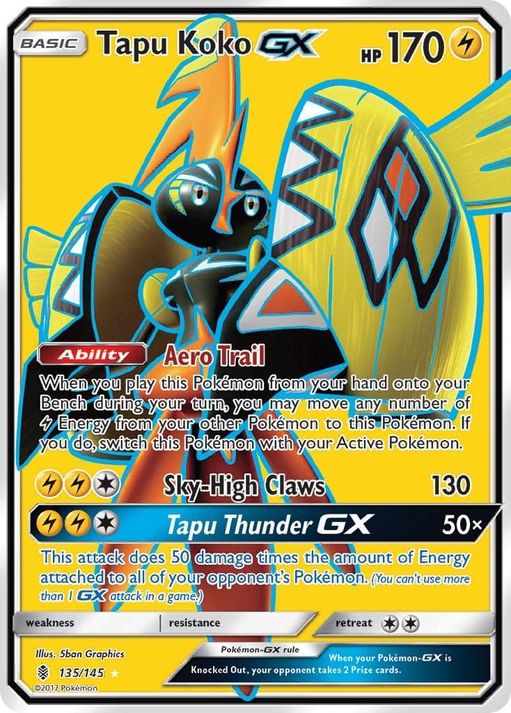 Tapu Koko GX #135 — Pokemon Guardians Rising