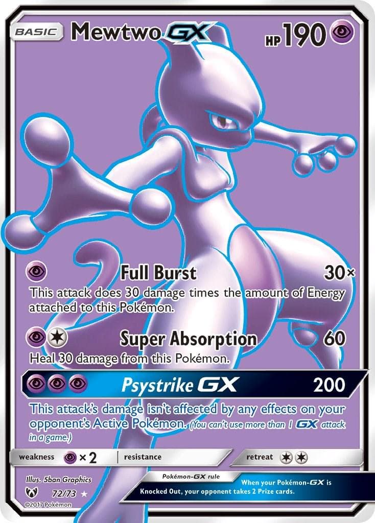 Mewtwo GX #72 — Pokemon Shining Legends