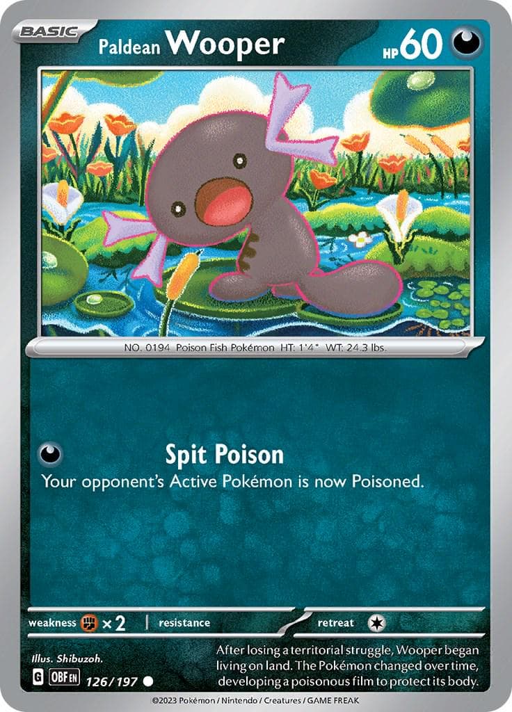 Paldean Wooper #126 — Pokemon Obsidian Flames