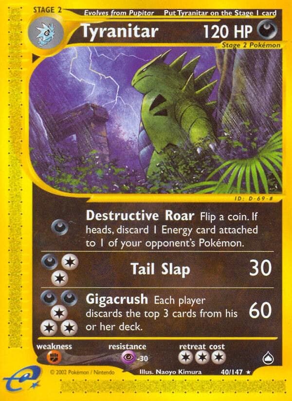 Tyranitar #40 — Pokemon Aquapolis