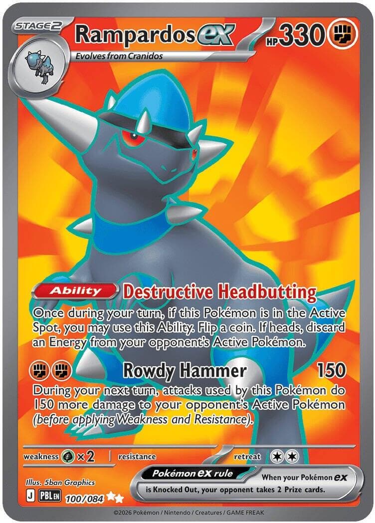 Rampardos ex #100 — Pokemon Pitch Black