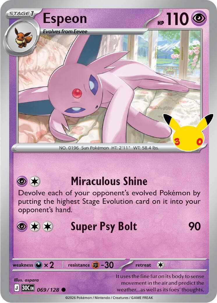 Espeon #69 — Pokemon 30th Celebration