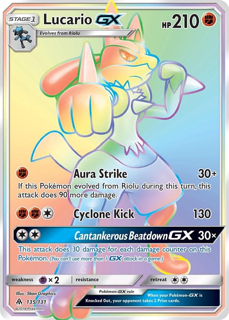 Lucario-GX #135 — Pokemon Forbidden Light