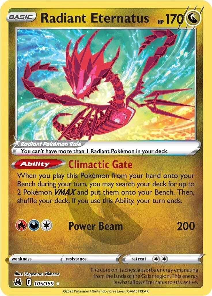 Radiant Eternatus #105 — Pokemon Crown Zenith