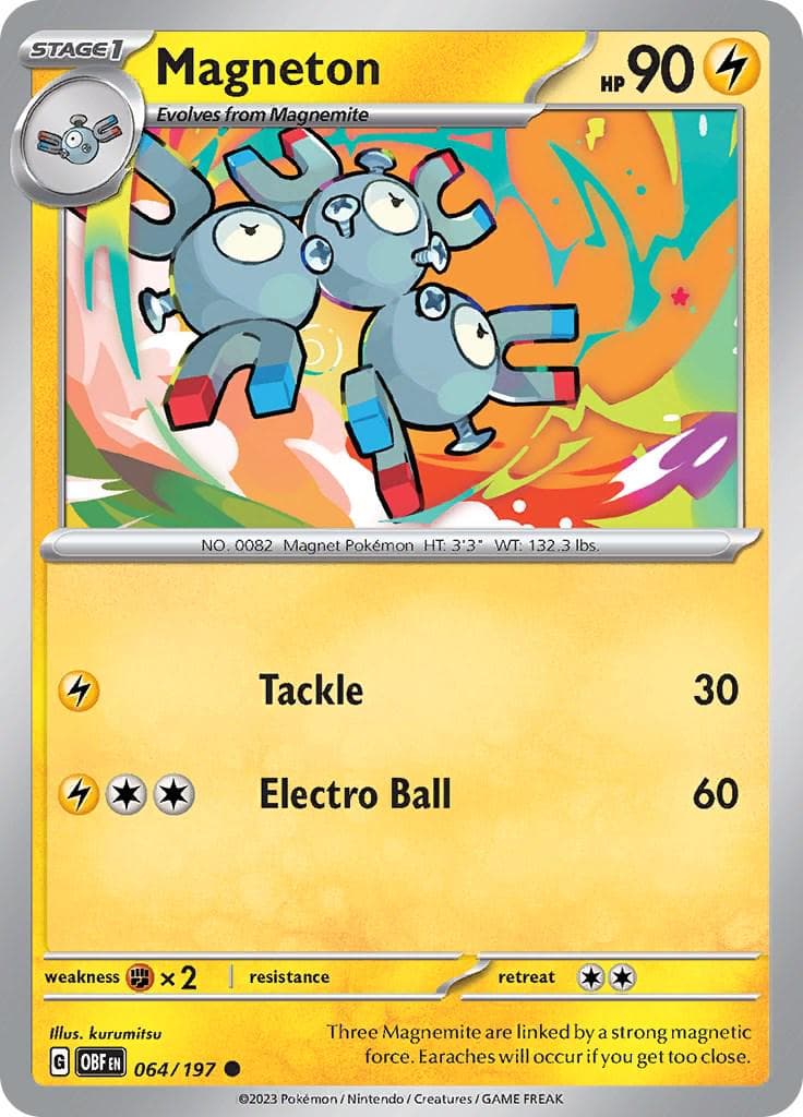 Magneton #64 — Pokemon Obsidian Flames