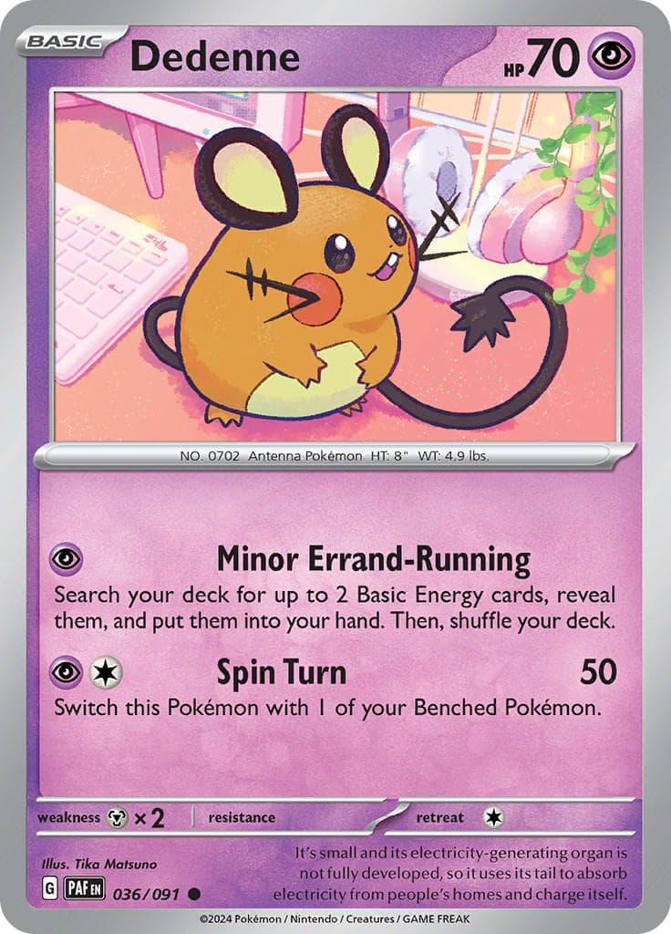 Dedenne #36 — Pokemon Paldean Fates