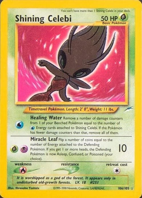 Shining Celebi #106 — Pokemon Neo Destiny