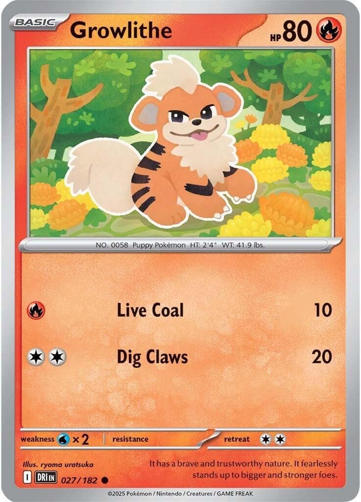 Growlithe #27 — Pokemon Destined Rivals