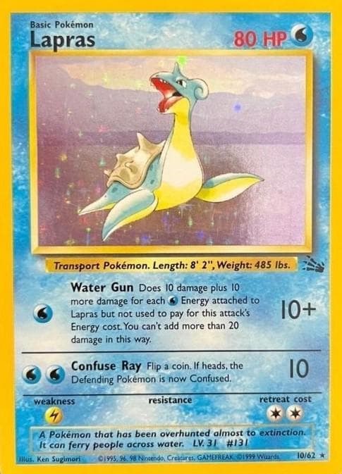 Lapras #10 — Pokemon Fossil