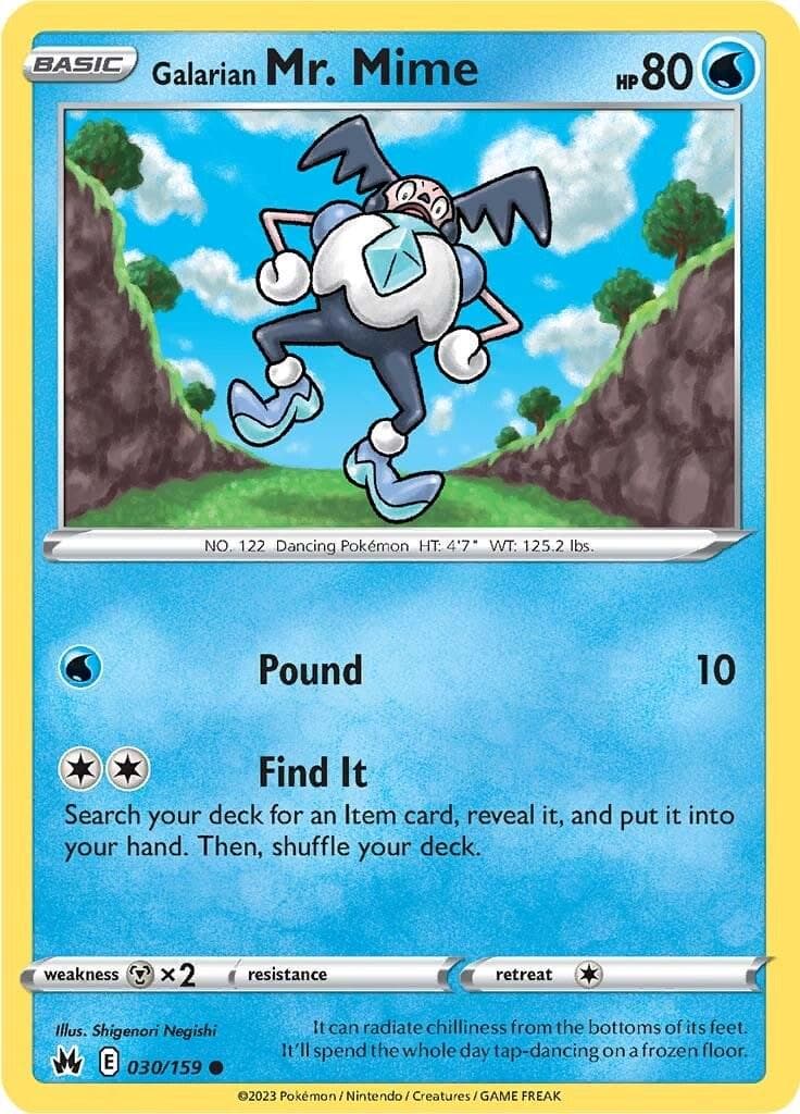Galarian Mr. Mime #30 — Pokemon Crown Zenith