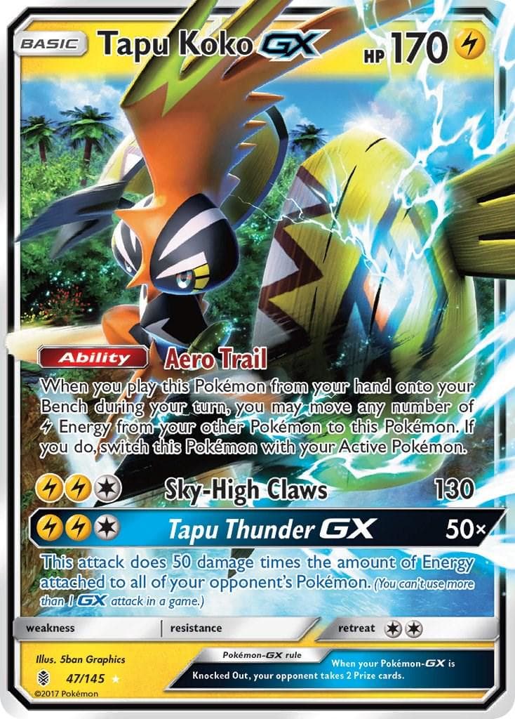 Tapu Koko GX #47 — Pokemon Guardians Rising