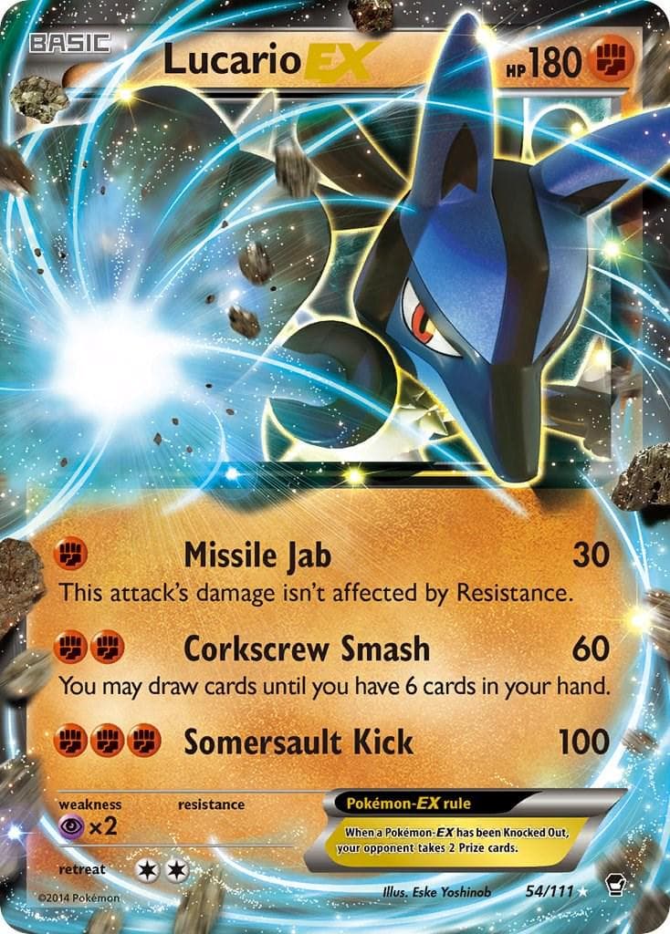 Lucario EX #54 — Pokemon Furious Fists