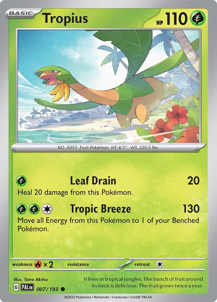 Tropius #7 — Pokemon Paldea Evolved