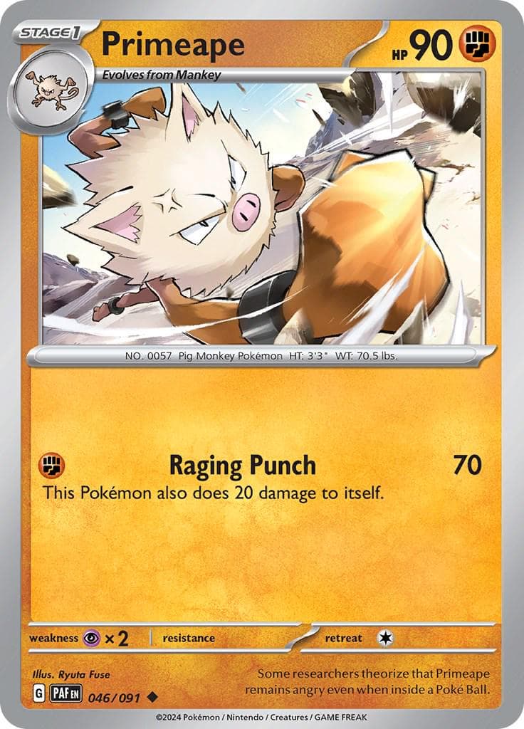 Primeape #46 — Pokemon Paldean Fates
