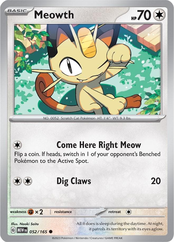 Meowth #52 — Pokemon Scarlet & Violet 151