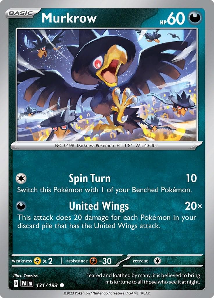 Murkrow #131 — Pokemon Paldea Evolved