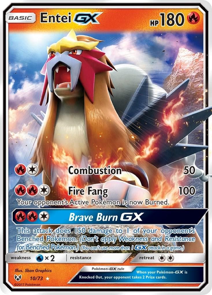Entei GX #10 — Pokemon Shining Legends