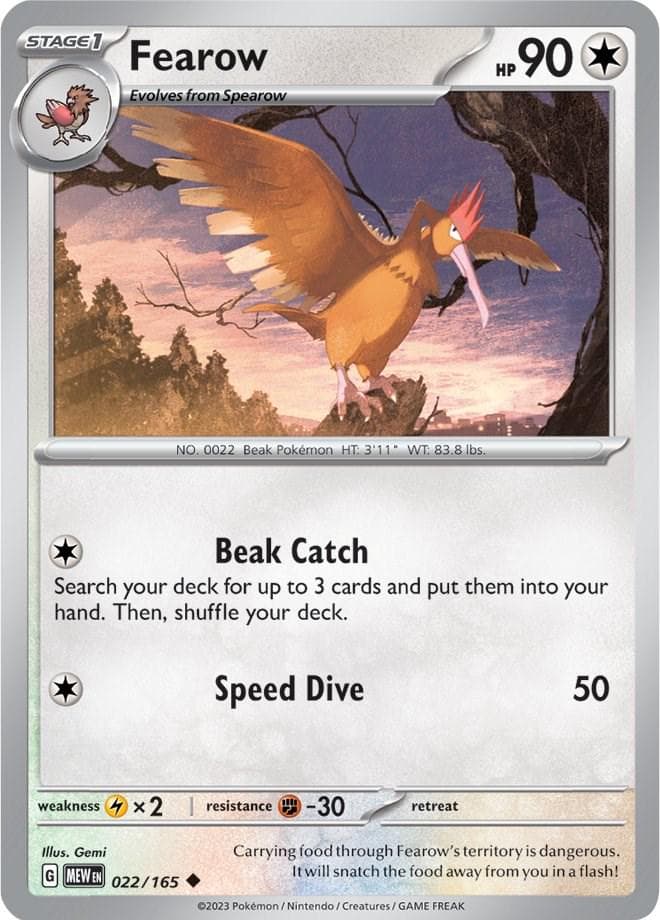 Fearow #22 — Pokemon Scarlet & Violet 151