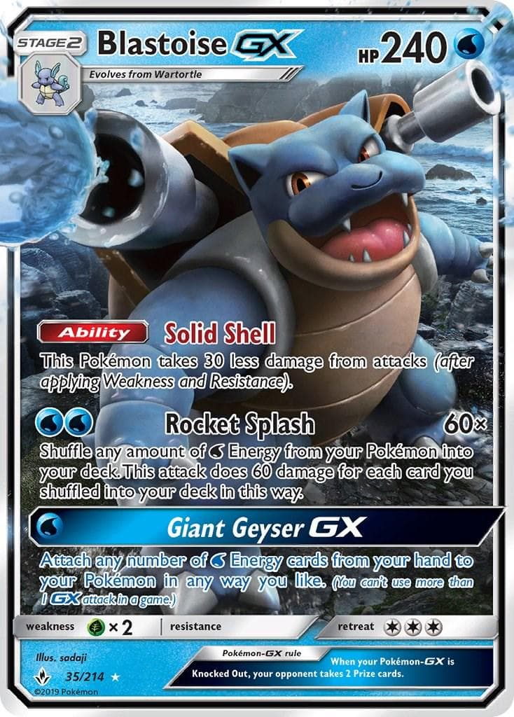 Blastoise GX #35 — Pokemon Unbroken Bonds