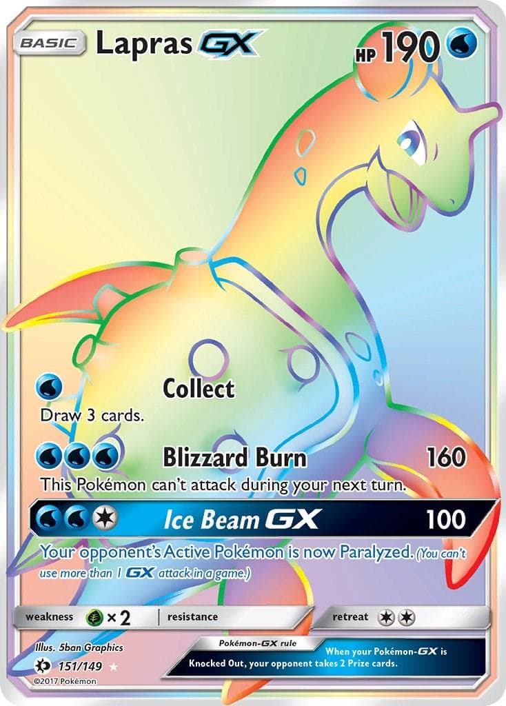 Lapras GX #151 — Pokemon Sun & Moon