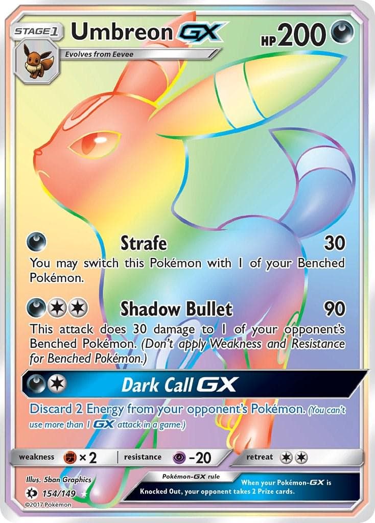 Umbreon GX #154 — Pokemon Sun & Moon