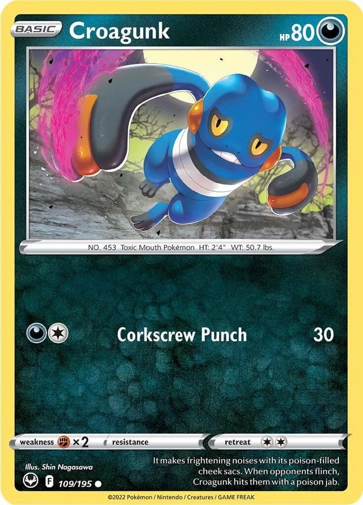 Croagunk #109 — Pokemon Silver Tempest