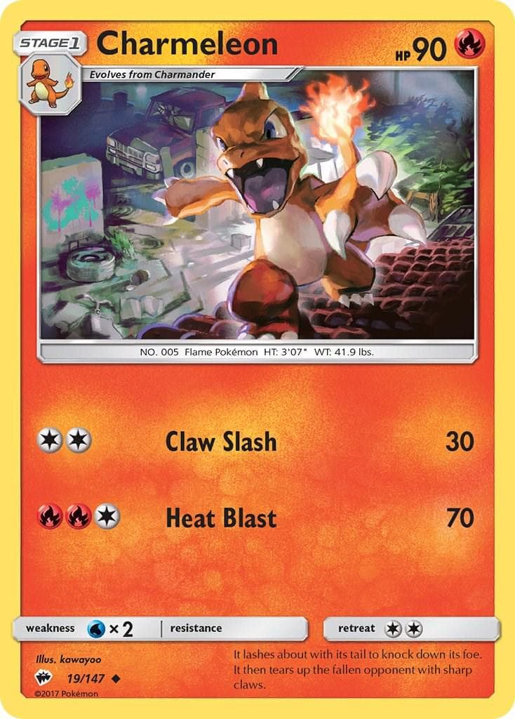 Charmeleon #19 — Pokemon Burning Shadows