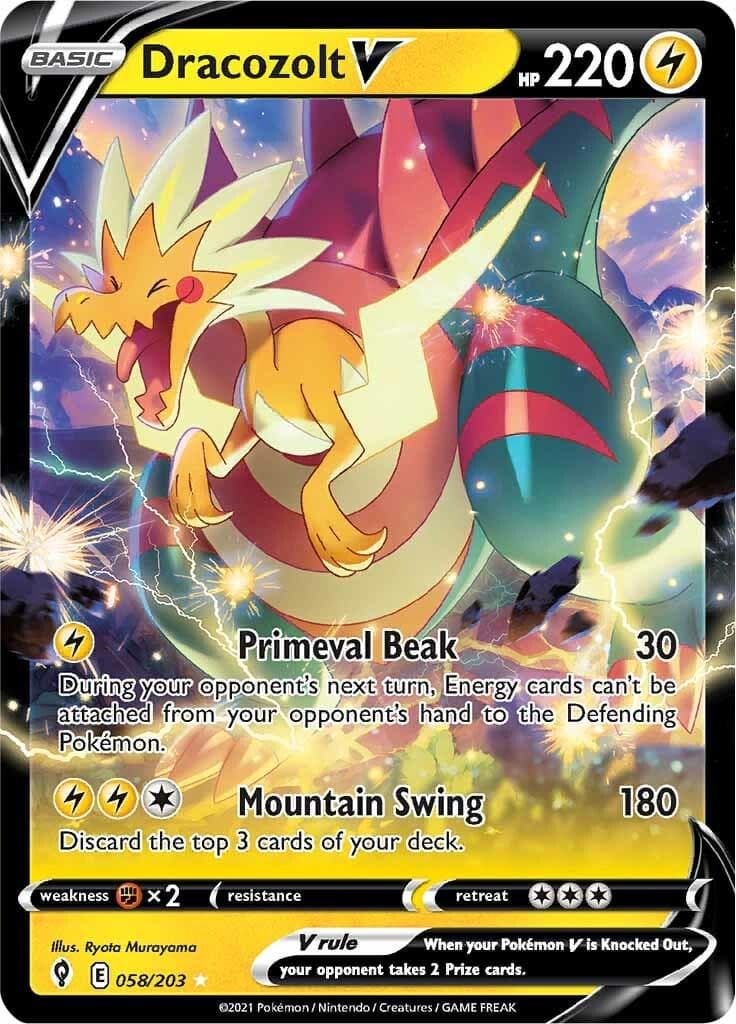 Dracozolt V #58 — Pokemon Evolving Skies