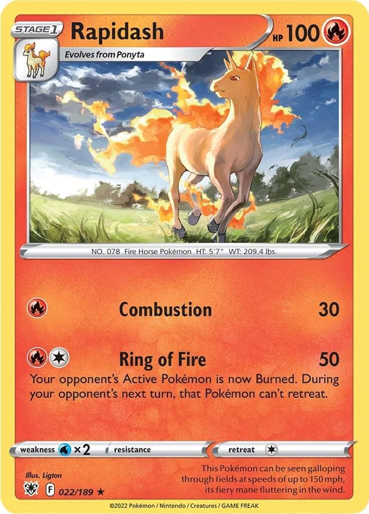 Rapidash #22 — Pokemon Astral Radiance