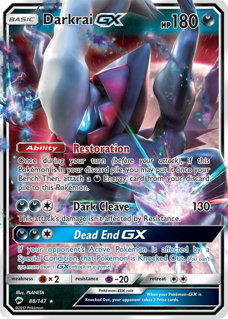 Darkrai GX #88 — Pokemon Burning Shadows