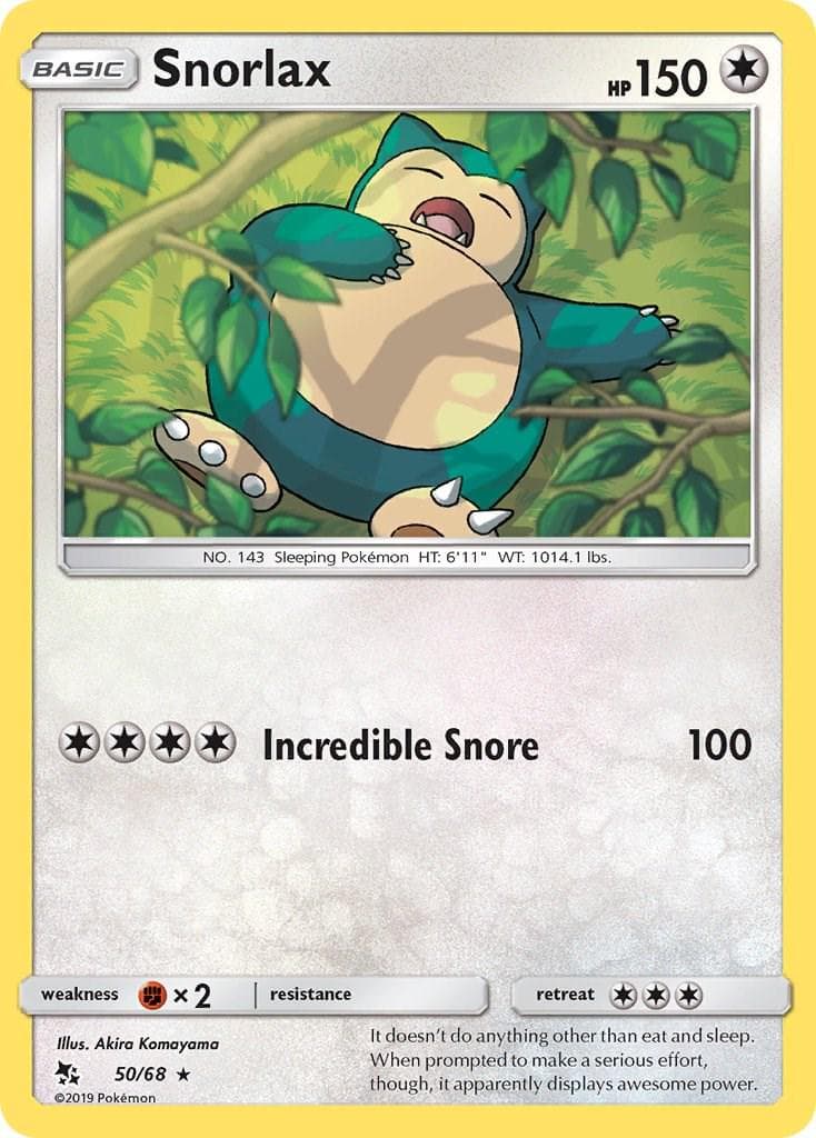 Snorlax #50 — Pokemon Hidden Fates