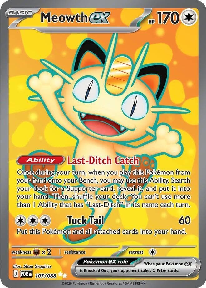 Meowth ex #107 — Pokemon Perfect Order