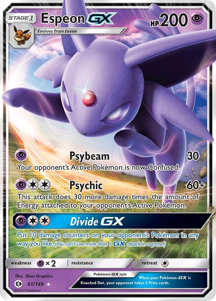 Espeon GX #61 — Pokemon Sun & Moon