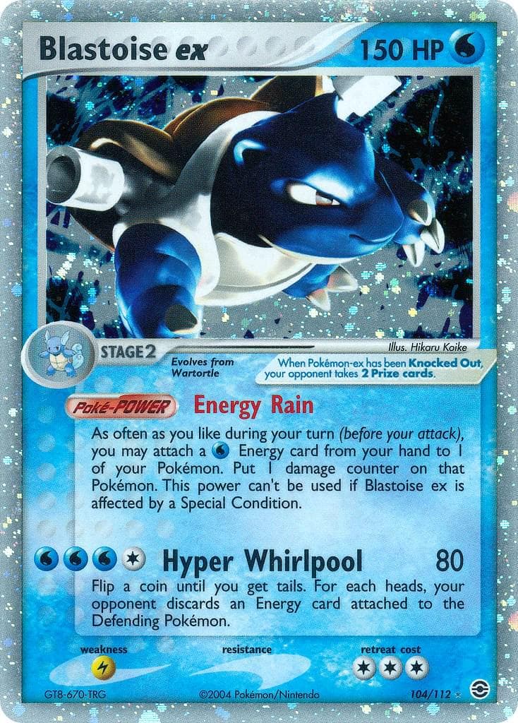 Blastoise EX #104 — Pokemon Fire Red & Leaf Green