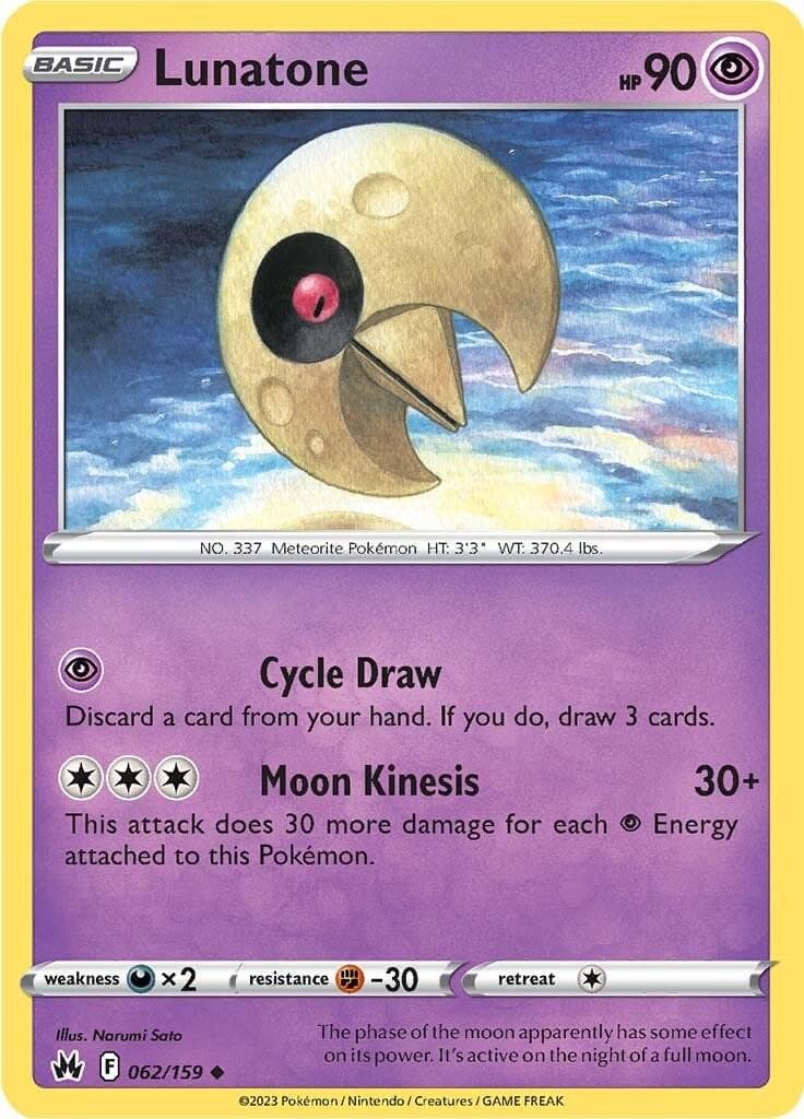 Lunatone #62 — Pokemon Crown Zenith