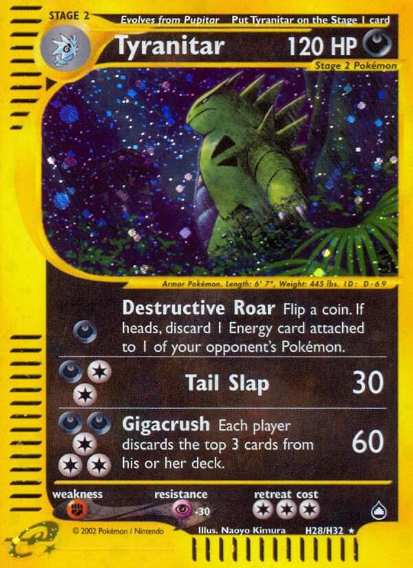 Tyranitar #H28 — Pokemon Aquapolis