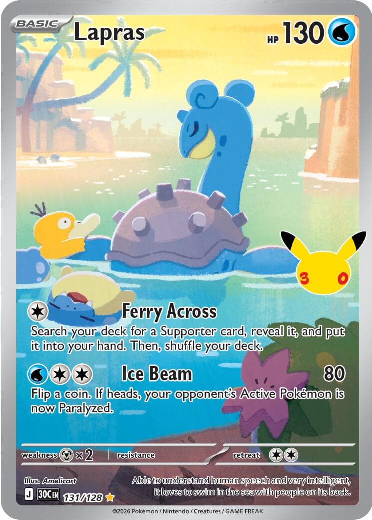 Lapras #131 — Pokemon 30th Celebration