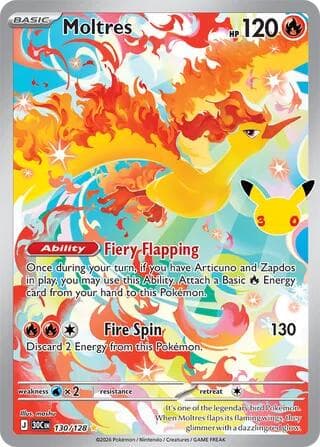 Moltres #130 — Pokemon 30th Celebration