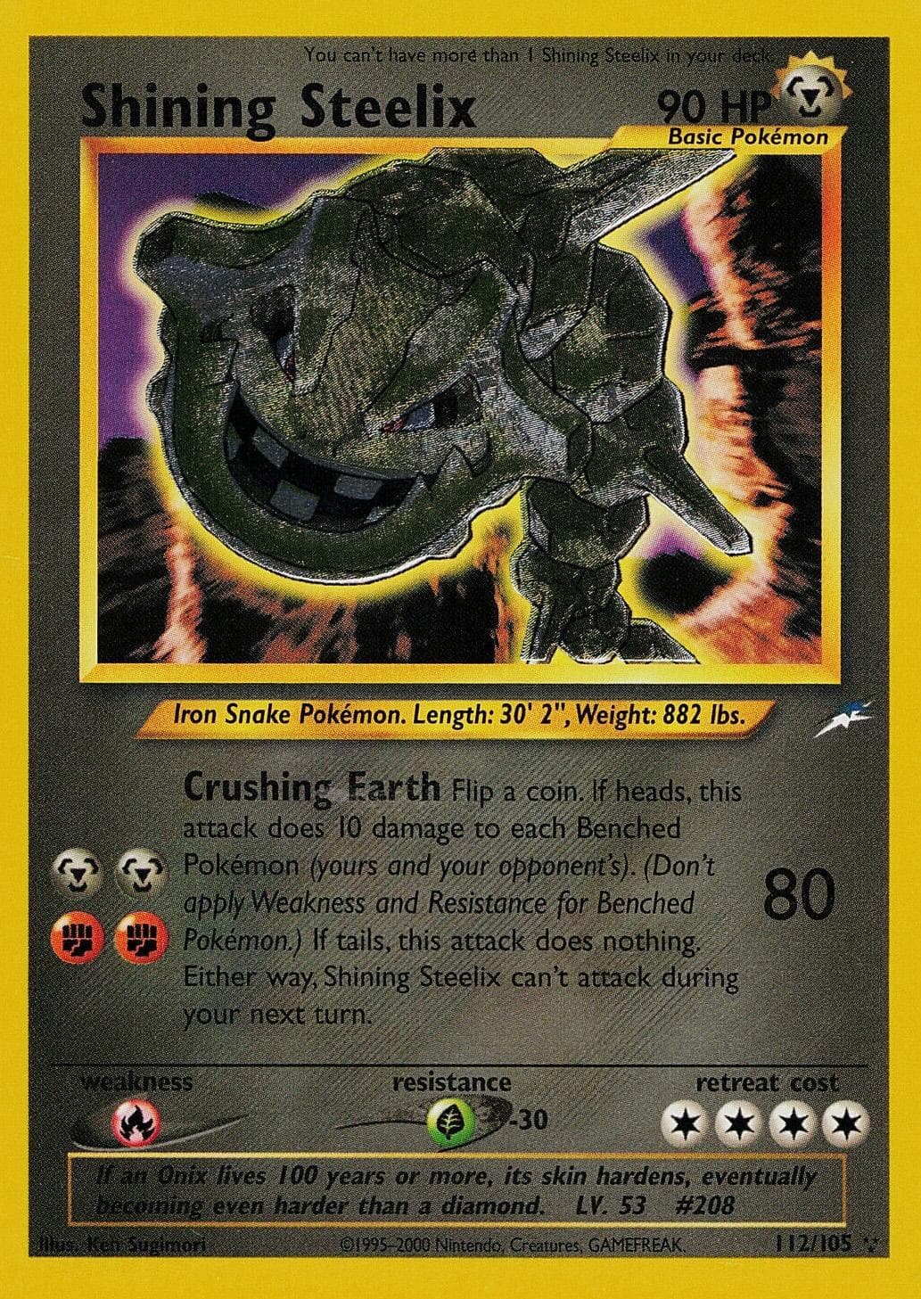 Shining Steelix #112 — Pokemon Neo Destiny