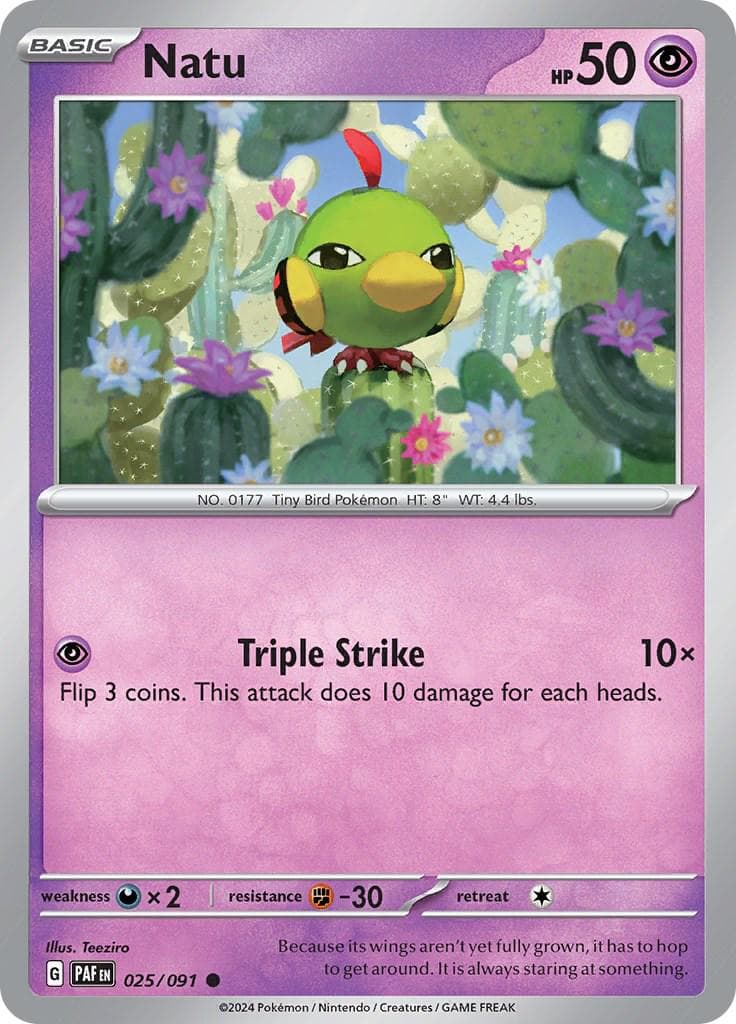 Natu #25 — Pokemon Paldean Fates