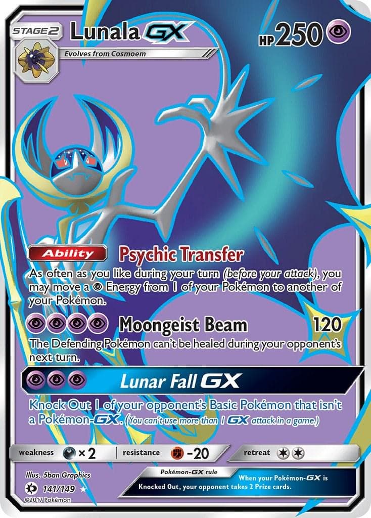 Lunala GX #141 — Pokemon Sun & Moon