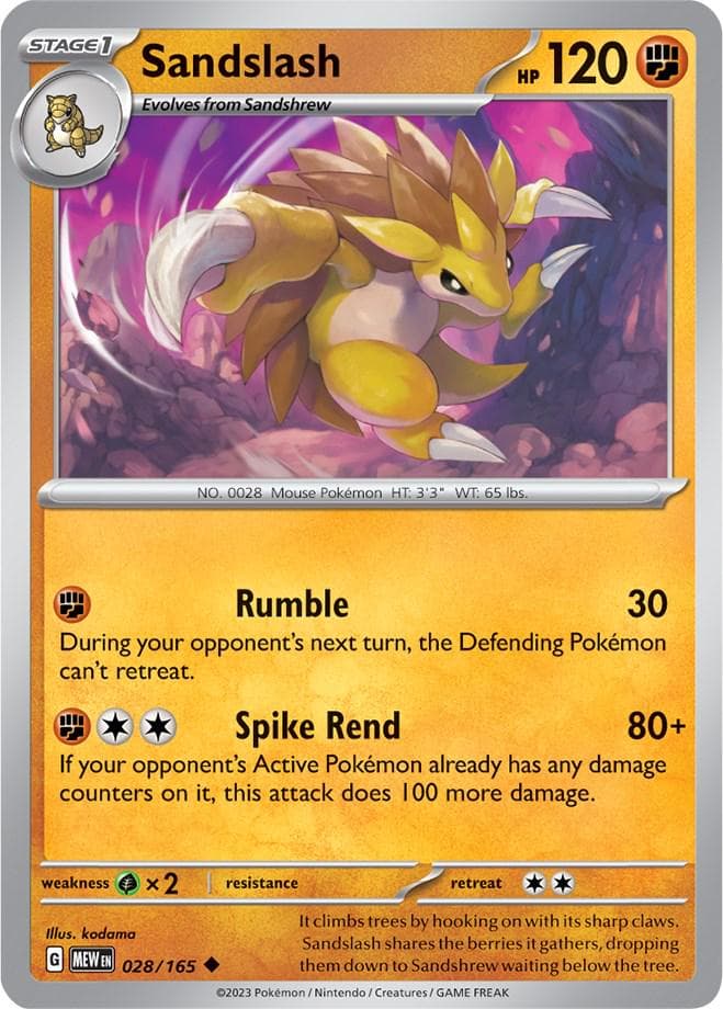 Sandslash #28 — Pokemon Scarlet & Violet 151